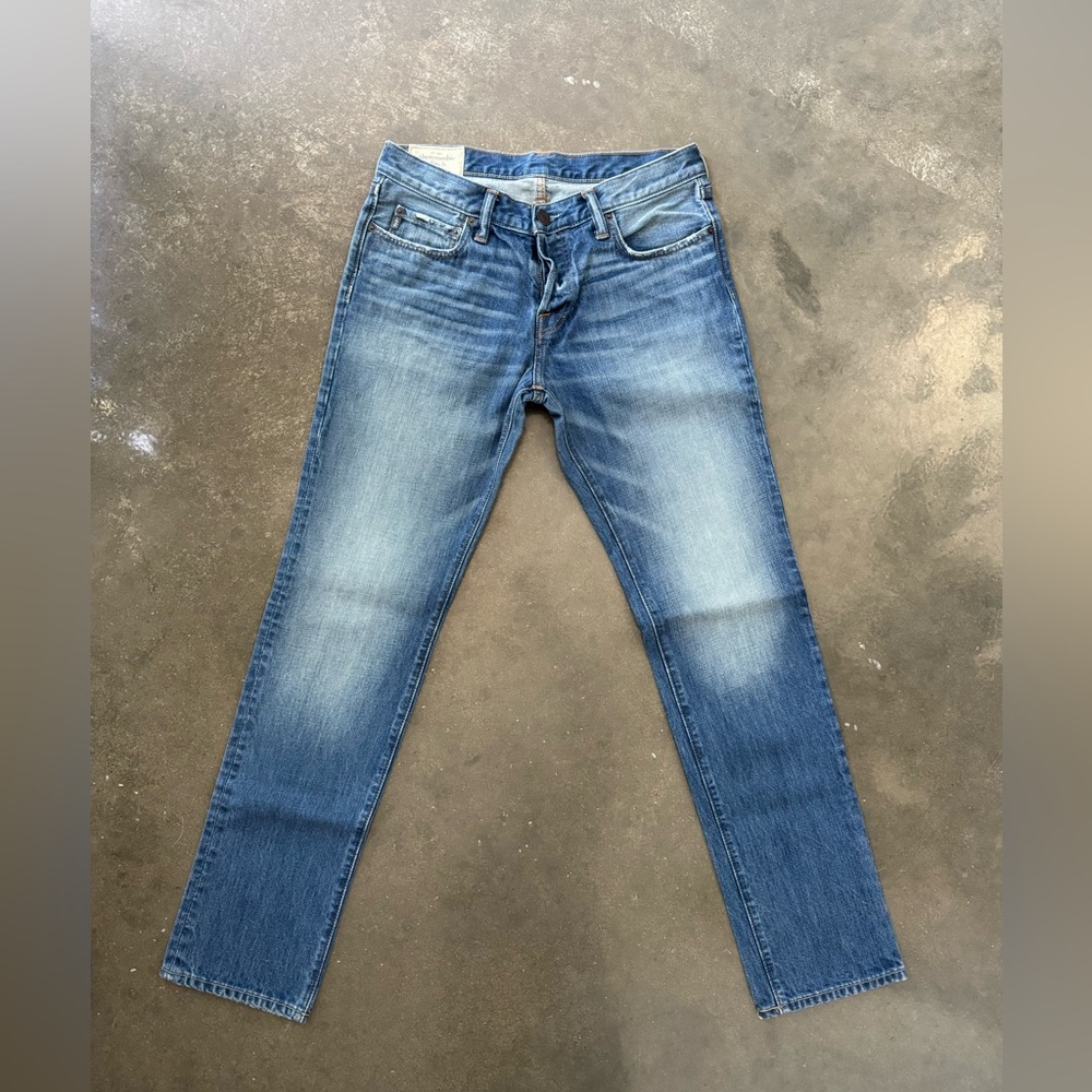 Abercrombie & Fitch Blue Skinny Jeans with Vintage Fade